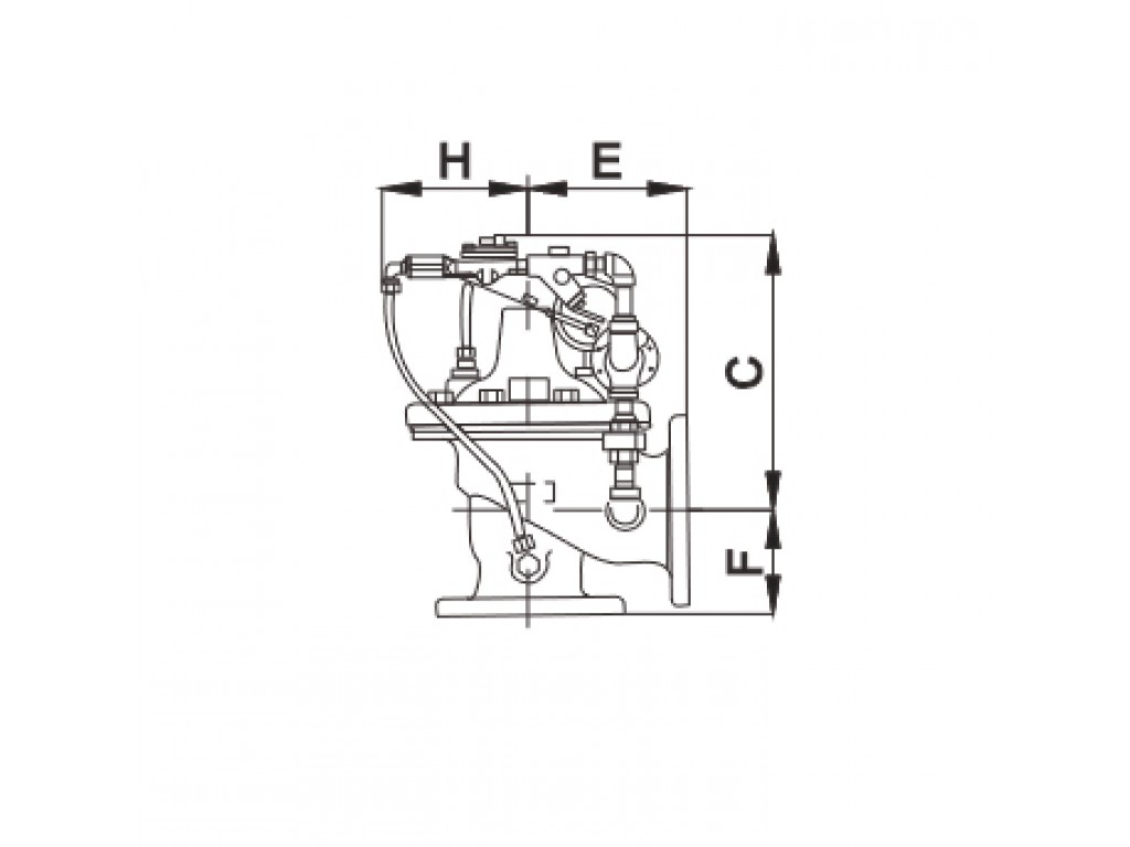 Angle type pressure relief valve U07-200H